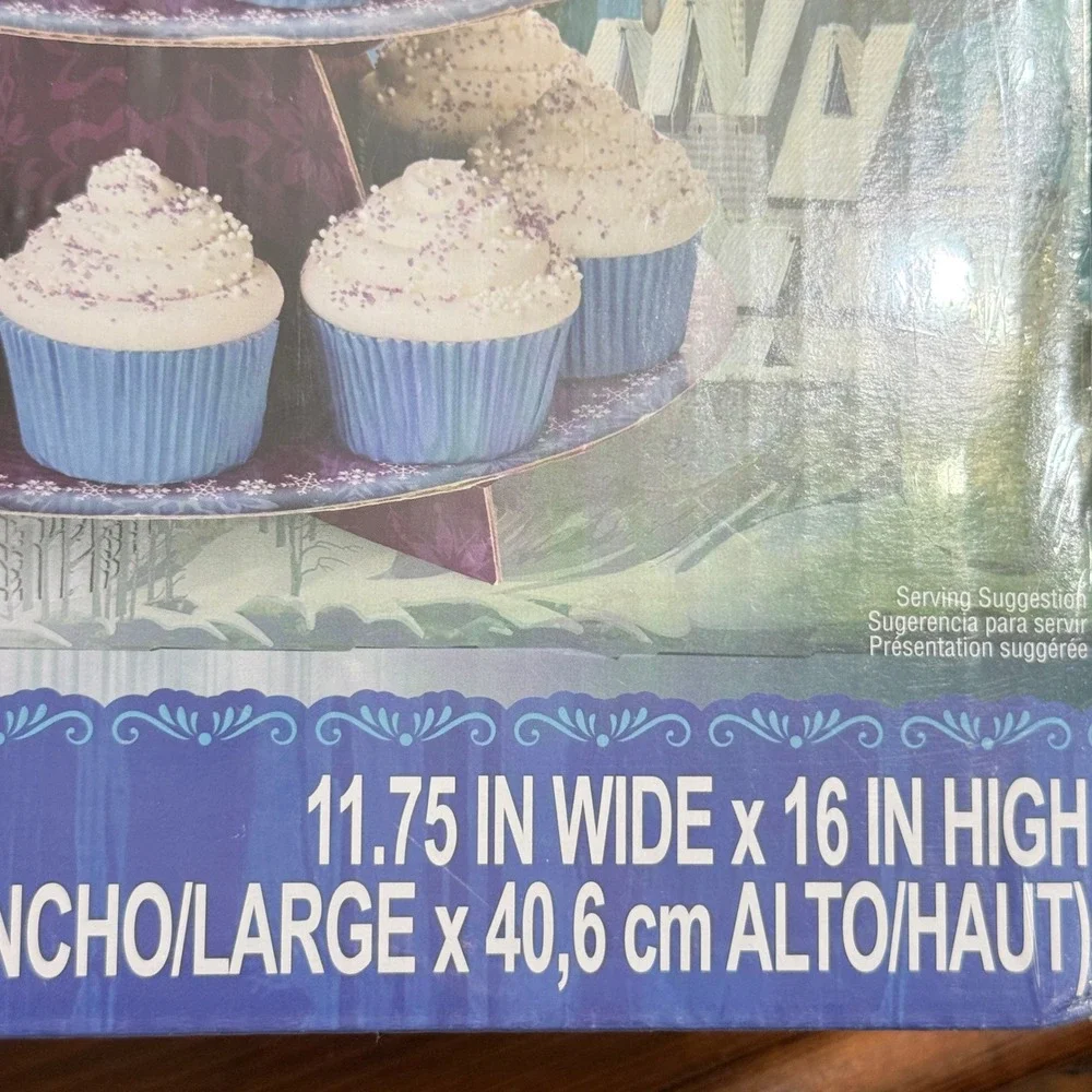 Wilton Disney Frozen Cupcake Stand Kids Purple New 3-Tier Tower 1512-4500